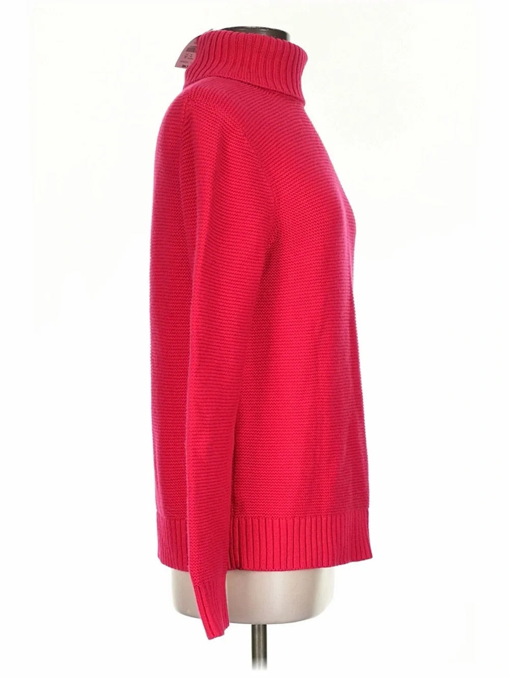 NWT! J. Crew Bright Rose Cotton & Merino Wool Turtleneck Sweater. Size Small.